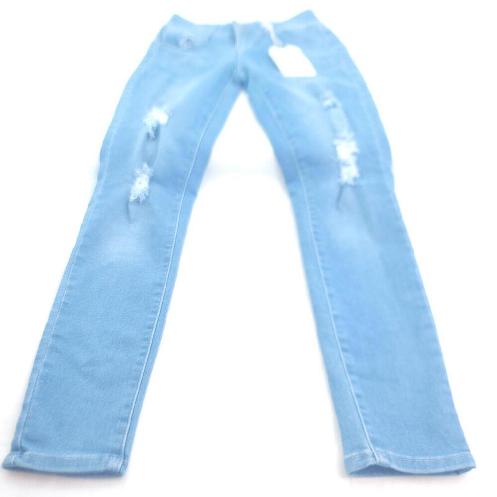 California Vintage Medium Wash Size 28 Distressed Elastic Skinny Jeans